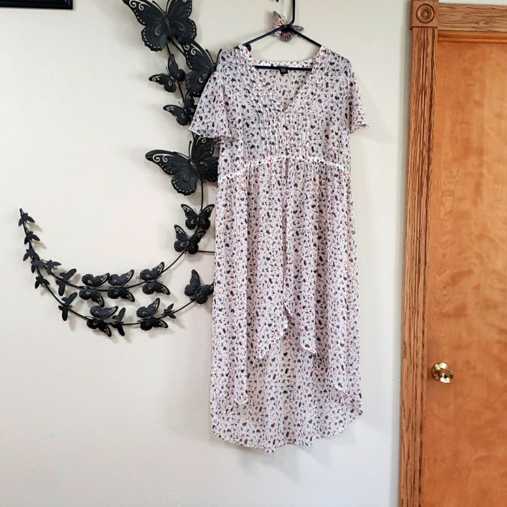Sheer Button Up Dress